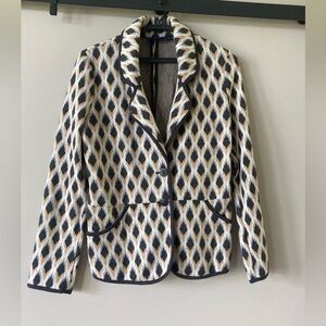 Pendleton Women’s  Blazer, 100% Cotton, Sz Medium Petite Geometric Southwest